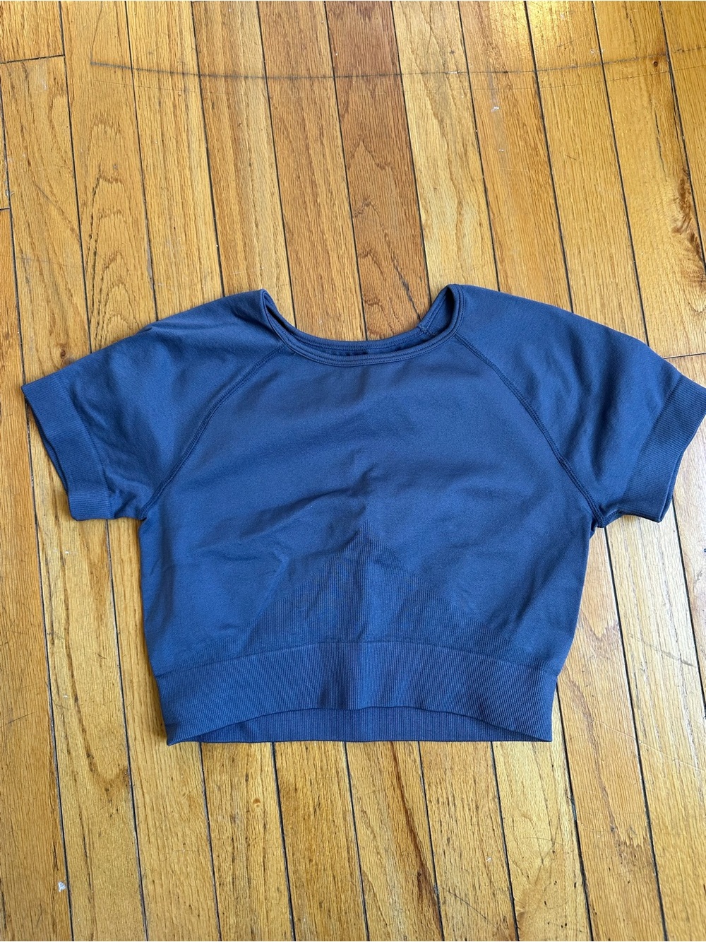 Women's Plum Short Sleeve Athletic Crop Top